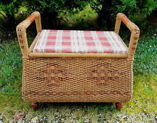 antik geflochten Wäschetruhe