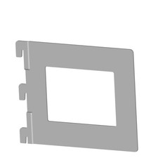 10801-00006= Bücherbügel Karthago T143 mm weißalu Element System Bücherhalter