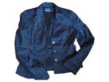 Marc Cain Blazer Damen Gr. 36 Blau Business Langarm Polyamid Baumwolle