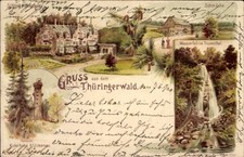 Litho Brotterode Trusetal in Thüringen, Schloss Altenstein,... - 4765342