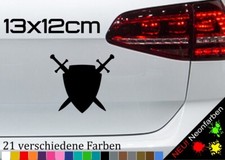 Shield with swords sticker