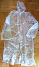 Regenmantel Mantel PVC Grösse S/M DURCHSICHTIG UNBENUTZT