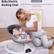 Elektrisch Babywippe mit 5 Natürlichen Schaukelgeschwindigkeiten,bluetooth-Musik