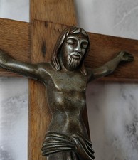 Jesus Kreuz Holz Metall Groß