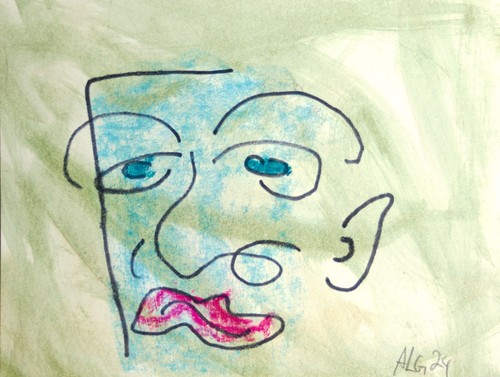 Pastell kreide portrait - kreide,