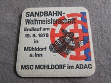 Bierdeckel ,  Erharting , Sandbahn-Weltmeisterschaft 1978