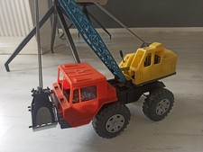 ALTER  KRUPP LKW KRANWAGEN PLASTIK MIT METALLSCHAUFEL  BASTLER