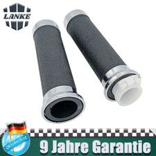 25mm Gasgriffe Schwarz Chrom