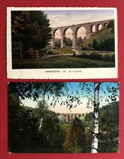 2 x AK FRANKENBERG 1919 Im Lützeltal mit Viadukt Brücke  ( 79785