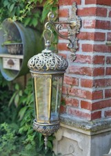 GROSSE LATERNE WINDLICHT HÄNGELATERNE ORIENT STIL ANTIK STIL GARTEN NEU