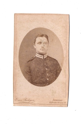 Cdv foto soldat - soldat, spandau
