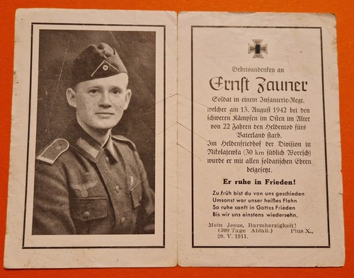 Top sterbebild soldat ir - 2.wk,