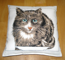 Dekokissen 19x19cm - Katze - Geschenke - Deko