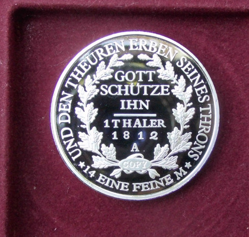 Preussen thaler medaille 1812 - ,