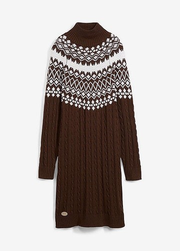Norweger strickkleid mit - norweger-strickkleid,