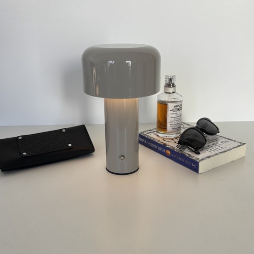 Designlampe grau pilzlampe - designlampe,