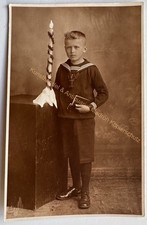orig. Foto AK Kinder Kind um 1925 Heimann Oppeln Junge Schultüte