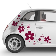 BLUMEN Auto Aufkleber Dekorset Retro Flower Autoaufkleber 50 Teile Set  #1012