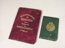 Führerschein 1934 MUNICIPALIDAD DE QUILMES & Tarjeta Automovil Club Argentino