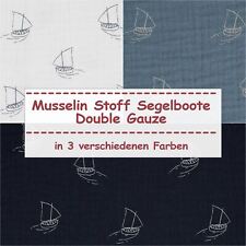 Musselin Stoff Segelboote