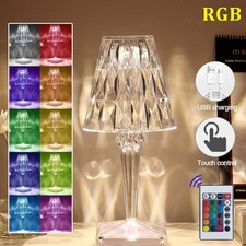 LED Kristall Tischlampe Diamond Rose Nachtlicht Touch Atmosphäre Lampe NEU
