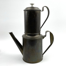 Antik Kaffeemaschine Metall Perkolator | Vintage Kaffeekanne Filterkanne Sammler