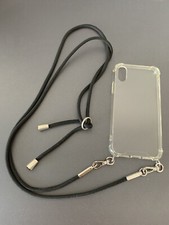 Apple iPhone XS Handykette Case Schutzhülle Band Kordel transparent Hülle