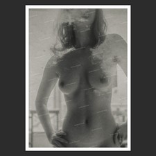 Vintage Fotoabzug SW Nude Akt