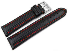 Uhrenarmband Leder Carbon