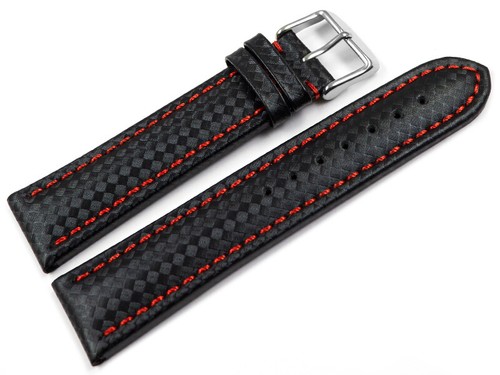 Uhrenarmband leder carbon - uhrenarmband,