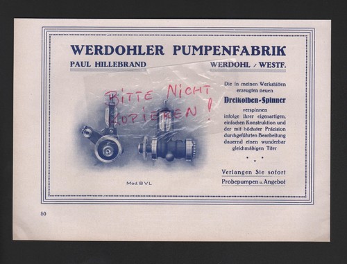 Werdohl werbung 1927 paul - werdohl,,