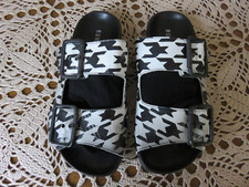 Rundholz,Pantoletten/Schlappen/Schuhe,Gr.37(38),schwarz/weiß,Lagenlook Traumteil