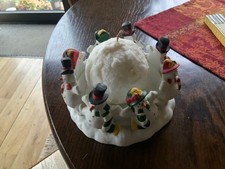 PARTYLITE tanzende Schneemänner P7436 Kerzenhalter Weihnachten Winter