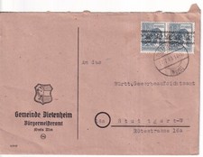 Bizone/Band-Netz, Mi. 40I/Paar, Dietenheim, 17.7.48