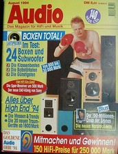 AUDIO 8/94 MAGNAT VECTOR 3,TANNOY 605,ASW CANTIUS ML II MK2,I.Q GENT S,DENON PMA