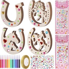 Holz Hufeisen Basteln Kinder DIY Deko Party Geschenk