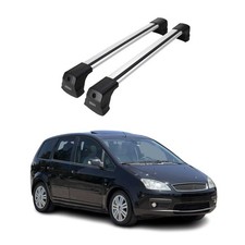 Dachträger Grundtäger für Ford Focus C-Max 2003-2010 75kg Aluminium Silber 2 tlg