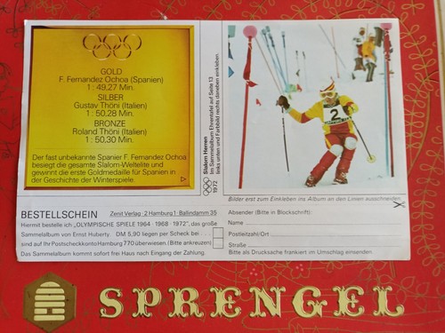 Sprengel sammelbild slalom - sprengel,