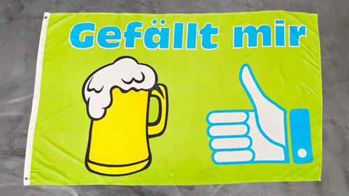 Fahne flagge bier - fahne, gefällt