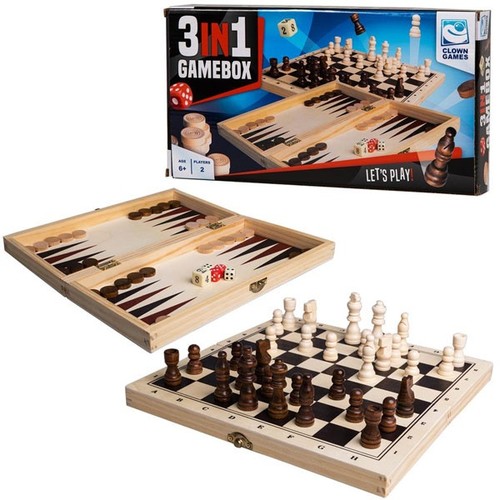 Gamebox 3in1 schach dame - dame, &