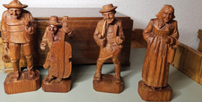 4 handgeschnitzte Holzfiguren