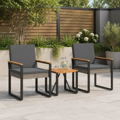 Tlg gartenmöbel set lounge - 3-tlg.,