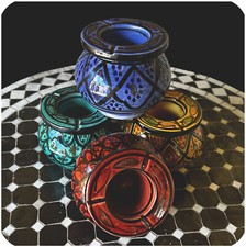 Marokkanischer Sturmaschenbecher Aschenbecher Keramik Ascher Orient Deko groß