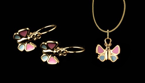 Echt gold schmetterling - echt,