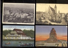 Lot/Sammlung 7 alte Ansichtskarten Leipzig ab 1913-plus Fotomäppchen