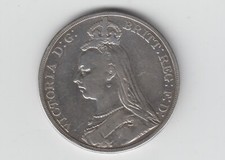 Großbritannien Queen Victoria 1 Crown 1889 Silbermünze Ss-Vz