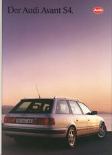 Der Audi Avant S4, Autoprospekt von 7/92, 5-Zylinder Turbo, 230 PS