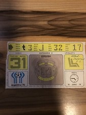 Ticket Eintrittskarte WM World Cup 1978 Deutschland - Niederlande bitte lesen