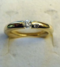 * Handarbeit, Designer BRILLANT Spannring mit Wächter 0,21 Carat Alle Ringgrößen