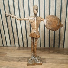 Ouro Artesania Spanien Don Quijote geschnitzte Holzfigur. Vintage 10" 25cm hoch 